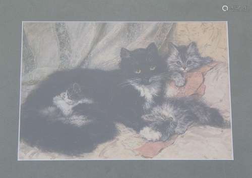 "Cats",color offset print after an original by Hen...