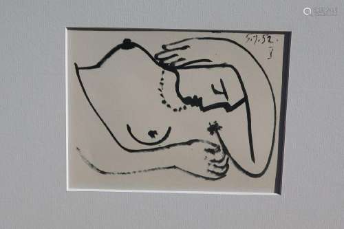 Pablo Picasso (1881-1973) "Etude pour la paix", of...