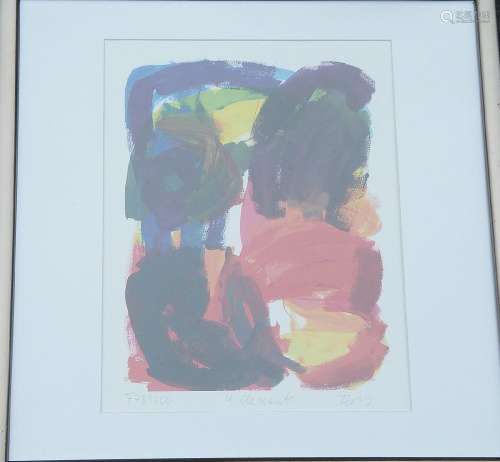 Ingrid Floss (1970) " 4 Elements",color lithograph...