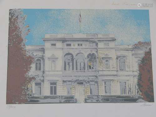 "Presidential Palace",series print,illegibly signe...