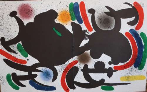 Joan Miro (1893-1983) "Composition",Original color...