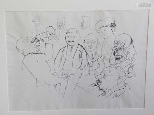 Georges Grosz(1893-1959) "Stammtischstudien", orig...