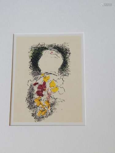 George Braques(1882-1963) "Le bouquet", color lith...