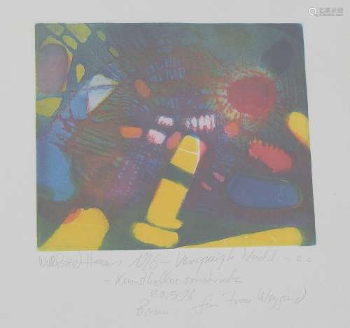 Willy Haas "Vergnügte Nacht",color lithograph,sign...