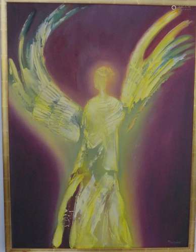 M.Segschneider "Angel", oil on canvas, signed and ...