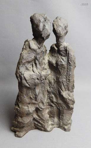 "The couple",ceramic,height ca.25cm,unsigned