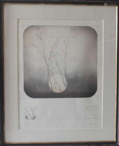 Wisner "Sunset",color lithograph,signed and dated ...