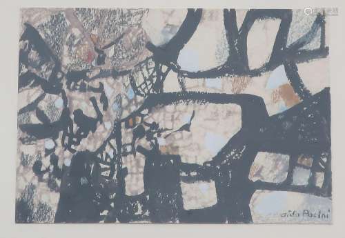 Aida Pacini "Composition",mixed media,ca.15x20,5cm...