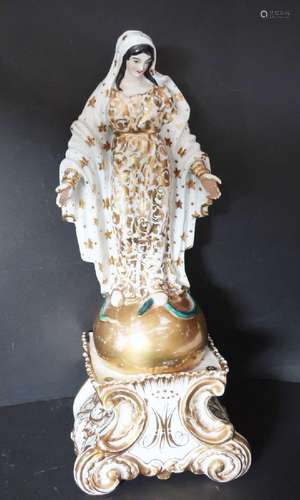 Figure "Madonna with snake",porcelain,unmarked,hei...