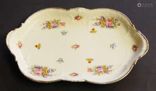 Small plate,Rosenthal porcelain,floral decorated,ca.25x15cm,...