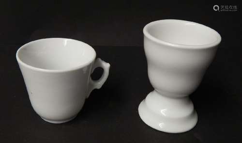 Coffee and cocoa cup,porcelain,together
