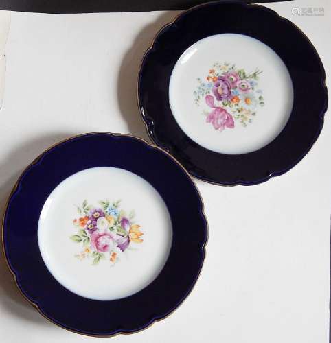 Convolute 4 flat plates,Hutschenreuther porcelain,diameter c...
