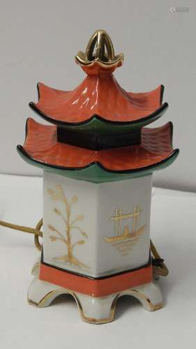 Smoke eater "Pagoda",porcelain,bottom marked Neuha...