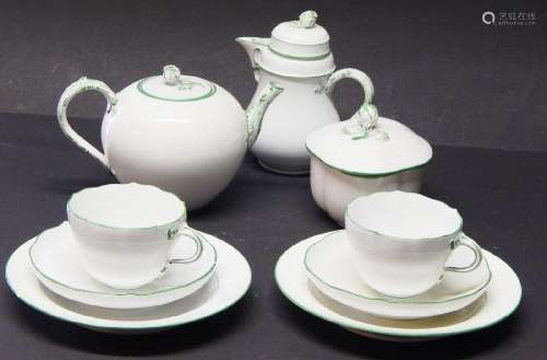 2 place settings,milk,sugar and teapot,royal Meissen,2nd cho...