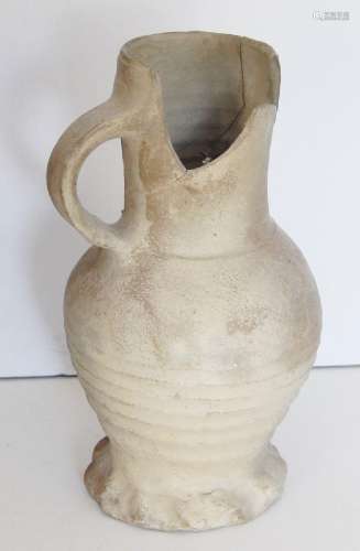 Handle clay jug,Siegburg ceramics,17th/18th century,height c...