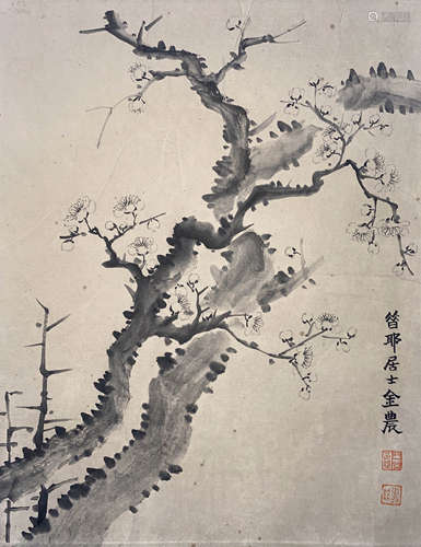 金农 白梅图 镜片