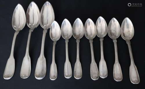 3 large spoons and 7 coffee spoons