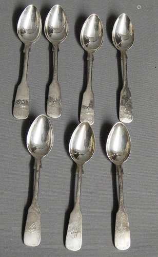 Set of 7 mocha spoons