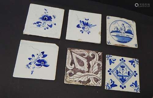 Mixed lot 6 tiles