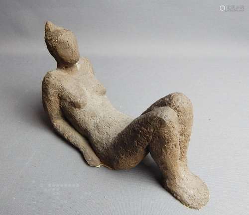 Sculpture "Sitting female nude",ceramic,restored,2...