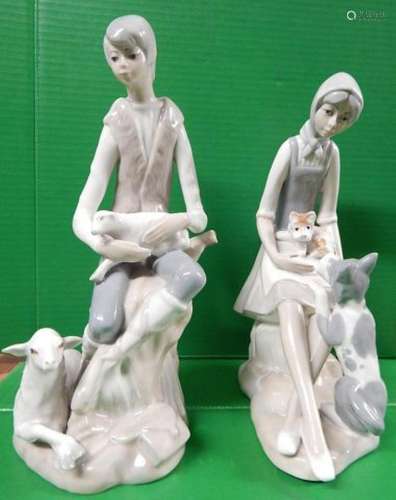 Pair of porcelain figurines