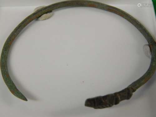 Roman bangle with snake head