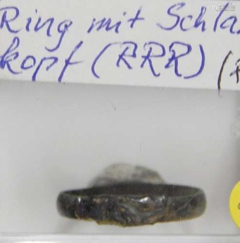 Roman ring with snake head