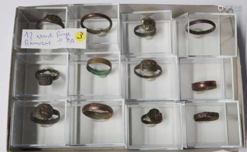 Convolute 12 different rings from the Roman period to the Mi...