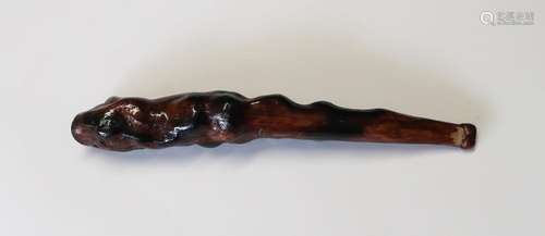 Root wood pipe mouthpiece