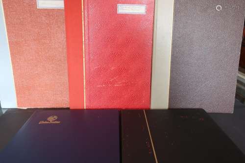 Mixed lot 5 stamp albums: Overseas