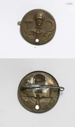 Medal as a brooch "Labor Day-1934"