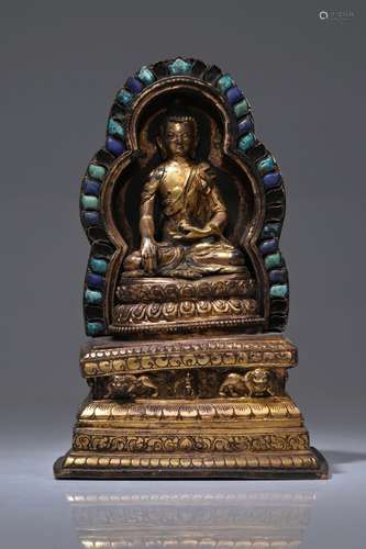 SHRINE OF A SEATED BUDDHA