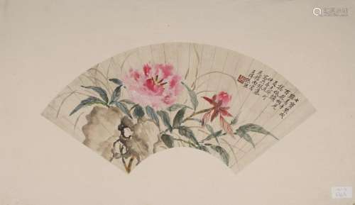 FAN PAINTING BY ZHANG XIONG (1803-1886)