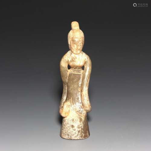 A CARVED JADE BEAUTY.MING DYNASTY