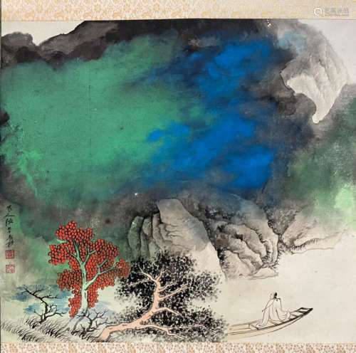 Zhang Daqian splashing ink landscape