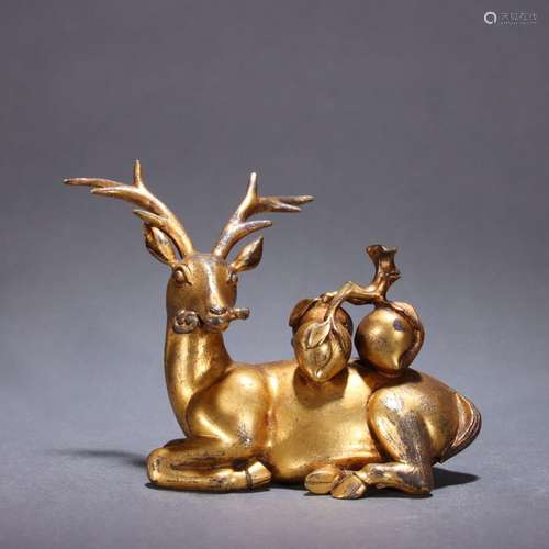 Gilt Bronze Fulu Paperweight Ornament