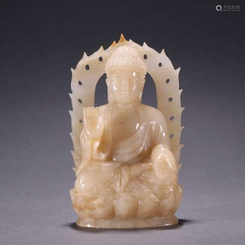 Hetian jade Shakyamuni ornament