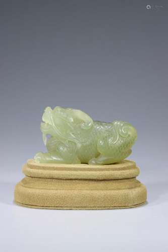 Shoushan Frozen Stone Carving "Lin Yuanshui" Kylin...