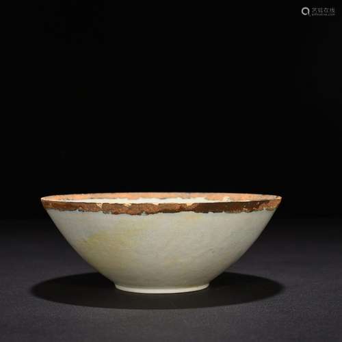 Kiln Shadow Celadon Glazed Floral Bowl