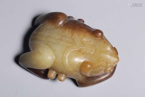 Hetian jade toad