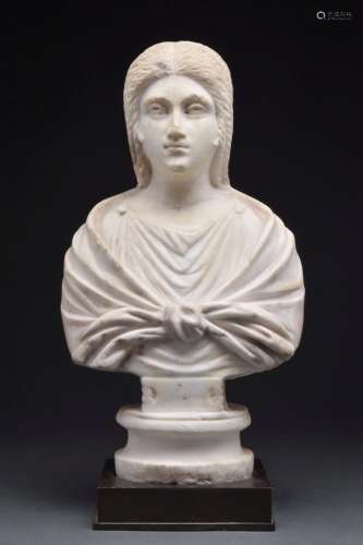 ROMAN IMPERIAL MARBLE BUST OF JULIA DOMNA
