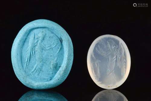 ROMAN ROCK CRYSTAL INTAGLIO WITH VICTORY / NIKE