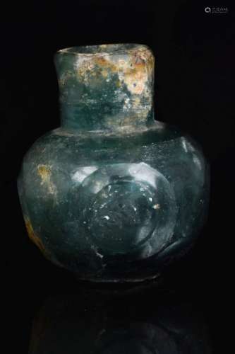 SASANIAN CUT GLASS FLASK