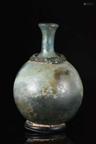 ANCIENT ROMAN GLASS FLASK