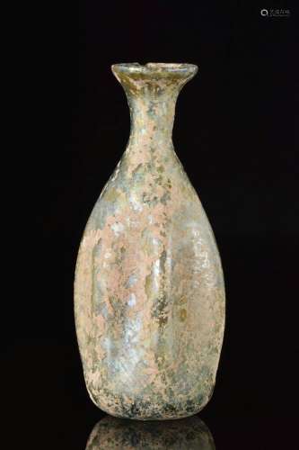 ANCIENT ROMAN GLASS BOTTLE