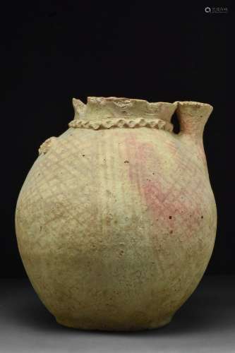 EGYPTIAN CALCITE- ALABASTER CANOPIC JAR WITH LID