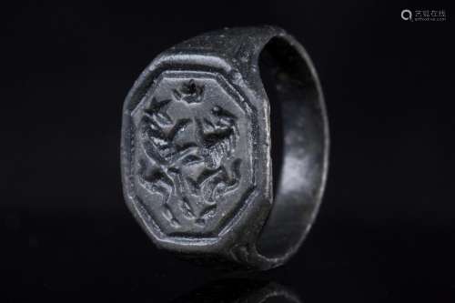 MEDIEVAL RING WITH LIONS