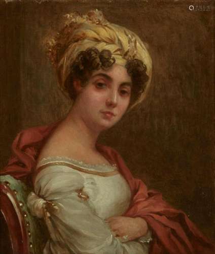 French School, Portrait of a seated lady