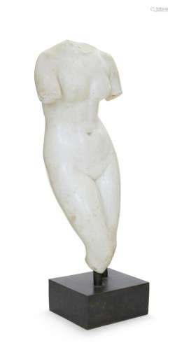 An Italian white marble torso of Venus