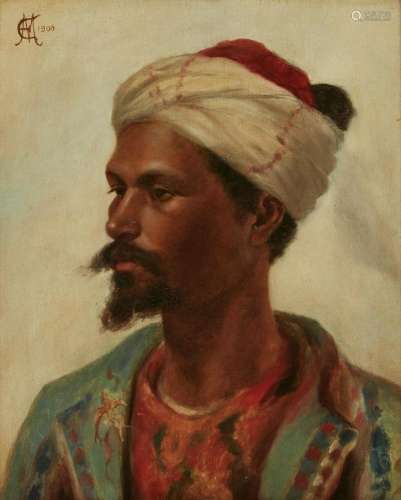 Continental School, Portrait of a man in a turban